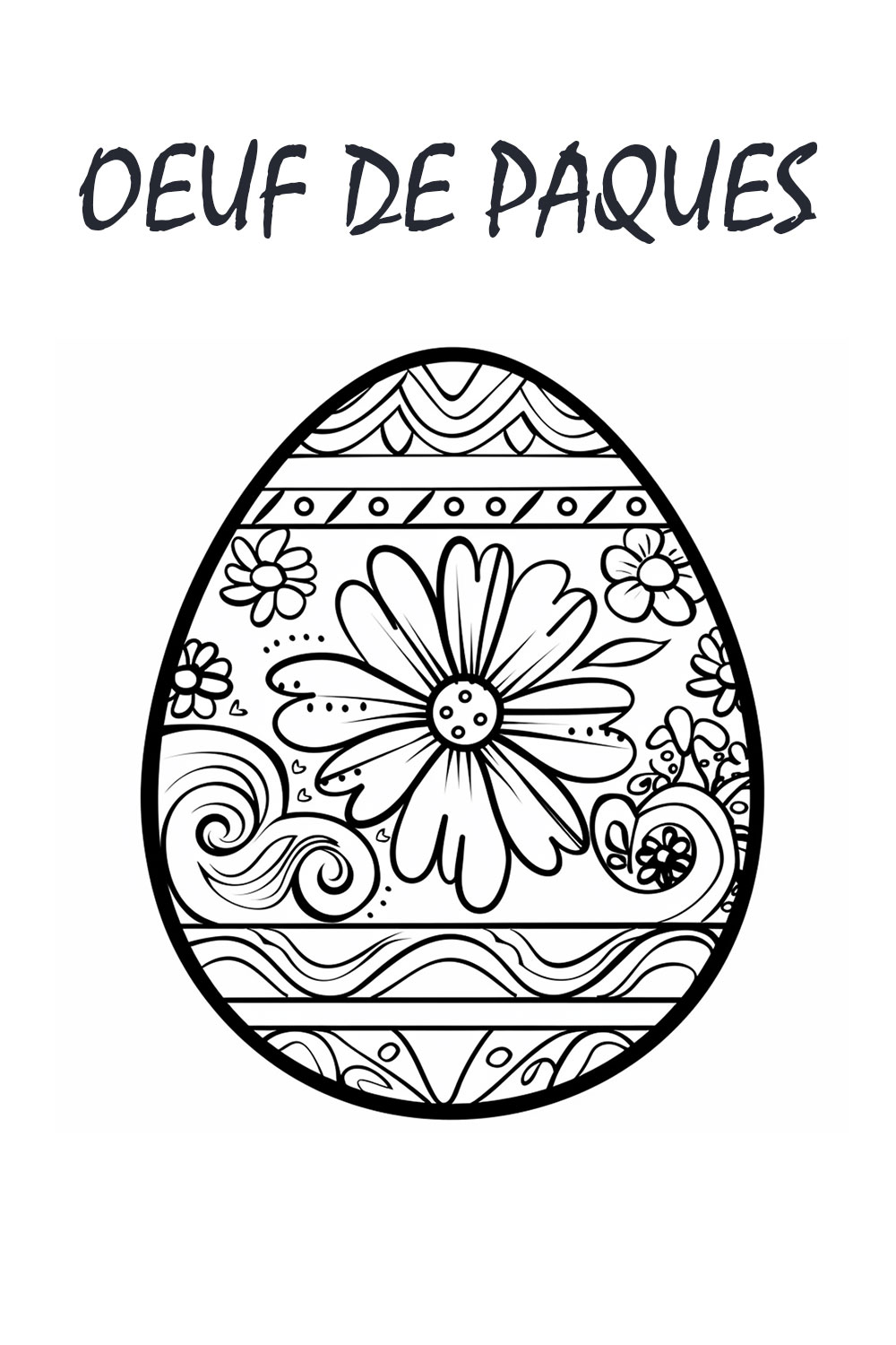 oeuf de paque coloriage